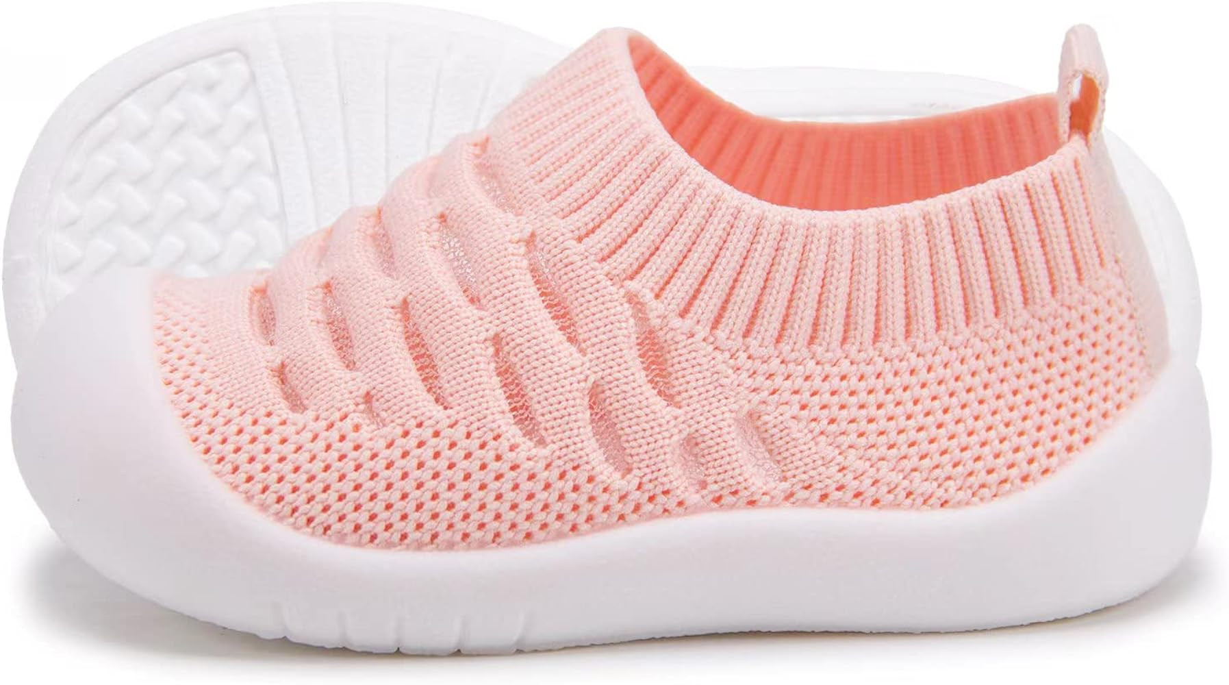 BAOFENGYU Baby Shoes, Boys Girls Breathable Sock Shoes Infant Rubber Sole Shoes Cotton Slip-On Fi... | Amazon (US)