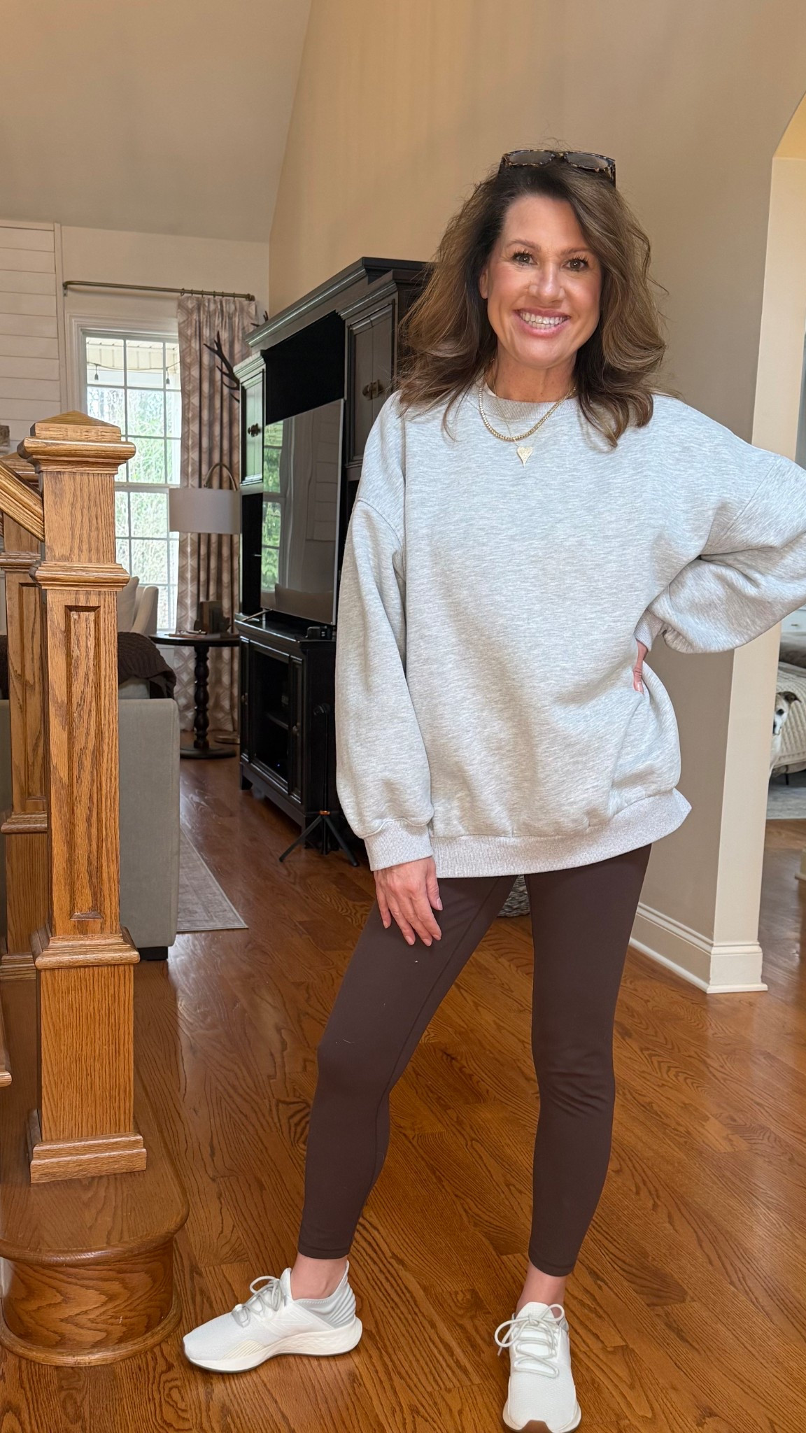 Outfit of the day. So cozy! #amazon #leggings #sweatshirt 

#LTKootd #LTKActive #LTKmomlife