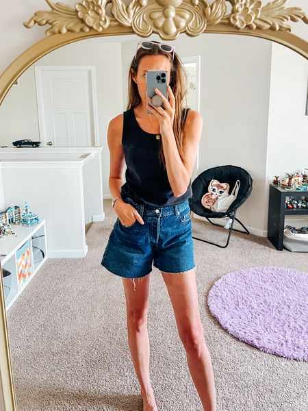 Best denim shorts for moms and all leg lengths! Tall girl approved! These will work for anyone who does not want short shorts, wants a regular rise waist and doesn’t want tight denim!!!

On sale right now - if between sizes choose the lower size because these run slightly big.

Tall fashion
Tall mom
Tall style
Denim shorts for moms
Modest shorts

#LTKsalealert #LTKSeasonal #LTKfindsunder50