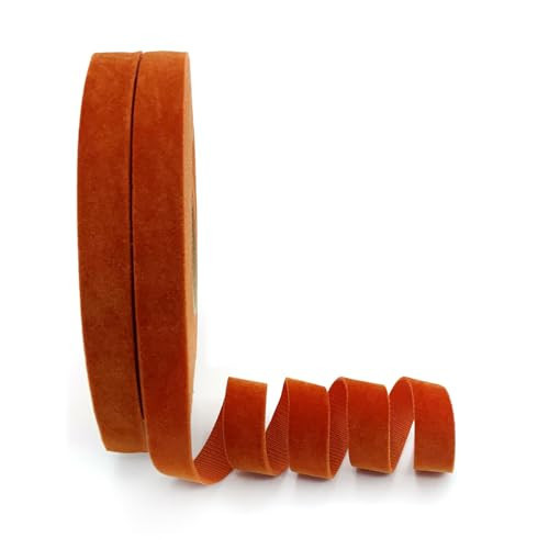 Orange Velvet Ribbon 3/8" 10 Yards, 2 Rolls 20 Yards, for Christmas Tree, Gift Wrapping, Flower Bouquet, Wreath Decorations, Dseason Handmade Velvet Ribbon for Bow Making, DIY Crafts Decoration | Amazon (US)