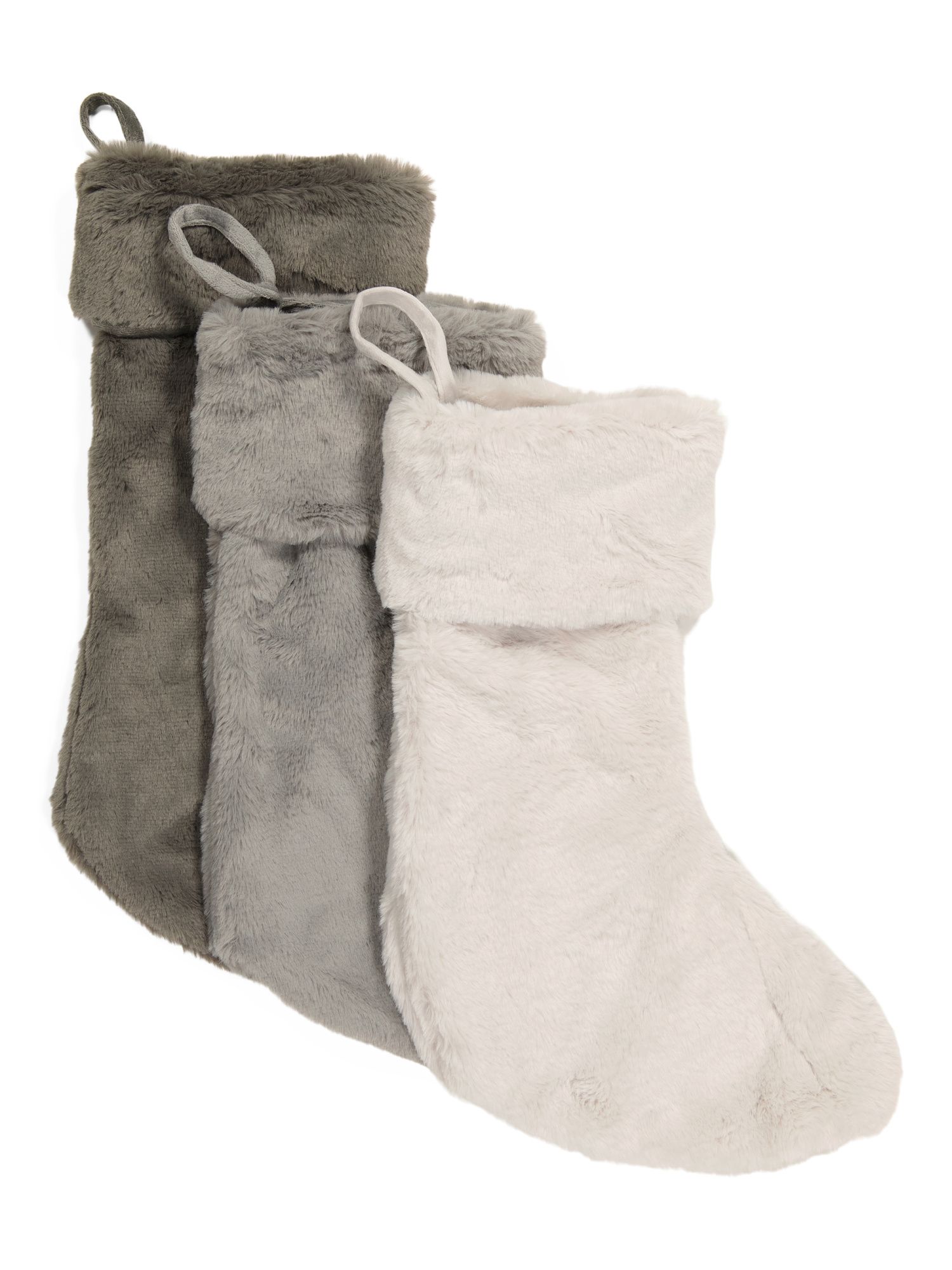 3pk 22in Koda Faux Fur Cuffed Stockings | Gifts For Home | Marshalls | Marshalls