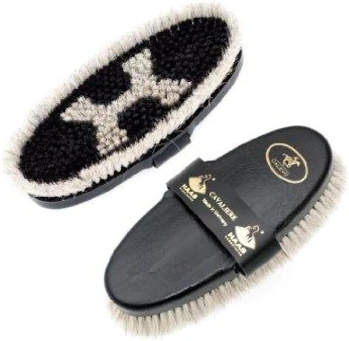 Haas 4025589206304 Cavaliere for women made of horsehair with longer bristle edge and leather han... | Amazon (US)