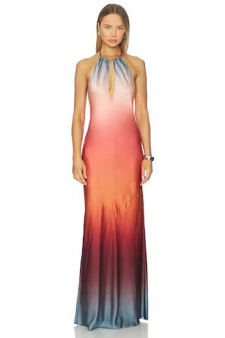 Lovers and Friends Marie Gown in Orange Blue Ombre from Revolve.com | Revolve Clothing (Global)