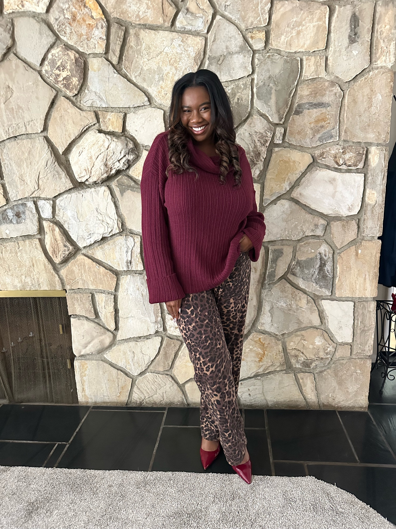 Burgundy fall look with a pop of leopard!

#LTKHoliday #LTKCyberWeek #LTKMidsize