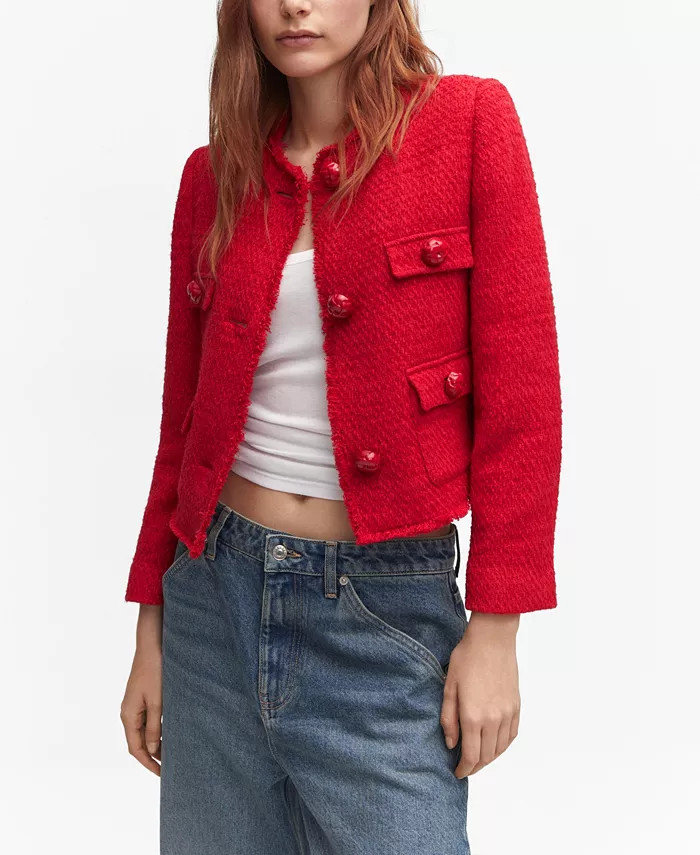 Women's Pocket Tweed Jacket | Macy's