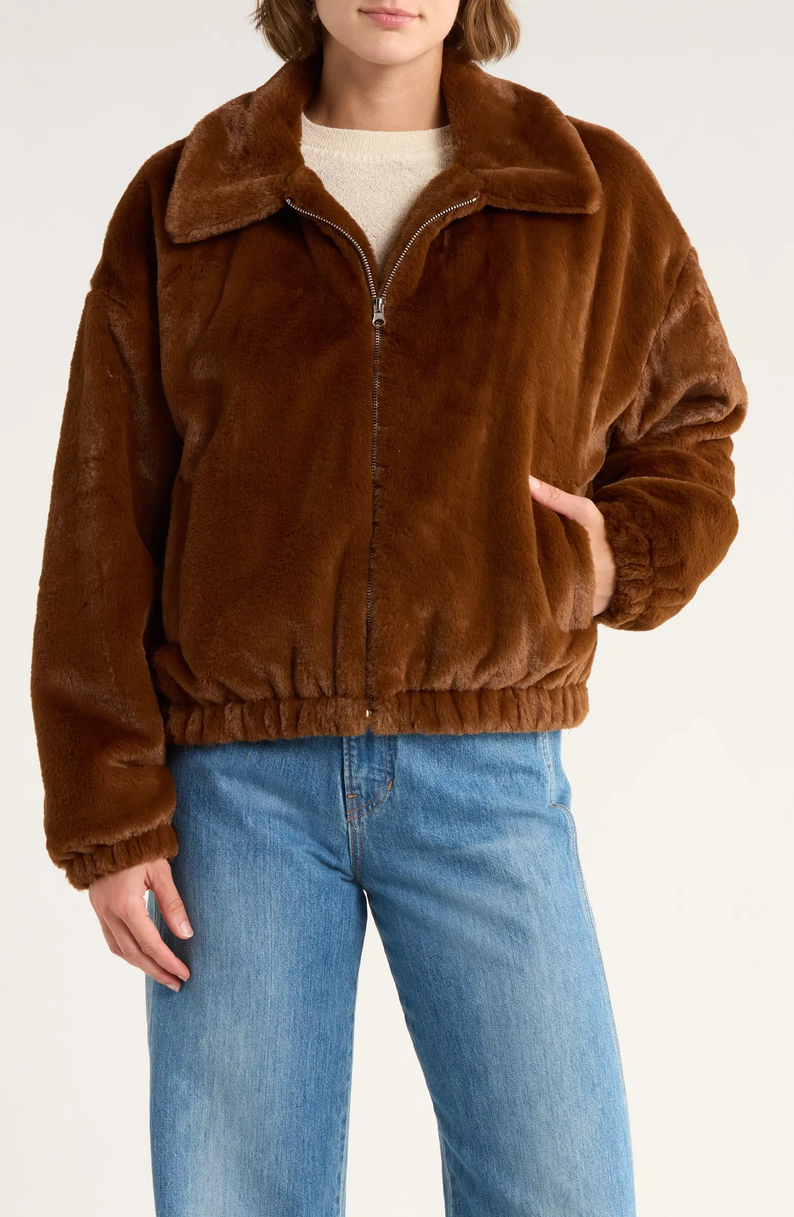 Thread & Supply Faux Fur Zip Bomber Jacket | Nordstromrack | Nordstrom Rack