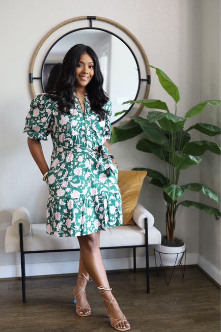 Perfect brunch dress!! Pink and green! Mothers Day dress. Floral dress 

#LTKstyletip #LTKover40 #LTKworkwear