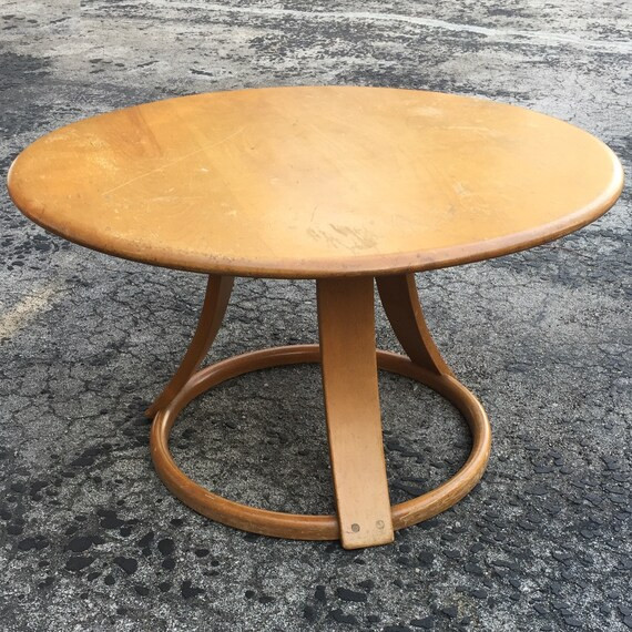 Heywood Wakefield Lazy Susan Round Cocktail Table Designed by Leo Jiranek | Etsy (US)