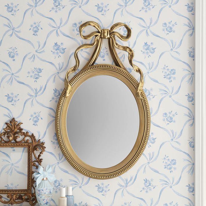 LoveShackFancy No Nails Oval Wall Mirror (21") | Pottery Barn Teen