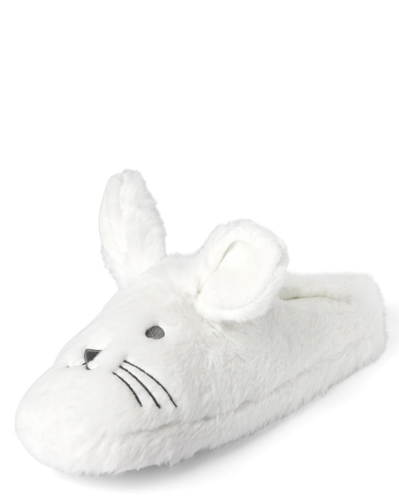 Unisex Adult Matching Family Bunny Slippers - white | The Children's Place