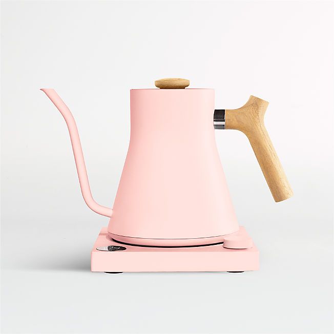 Fellow Stagg EKG Warm Pink Electric Pour-Over Tea Kettle with Maple Handle + Reviews | Crate & Ba... | Crate & Barrel