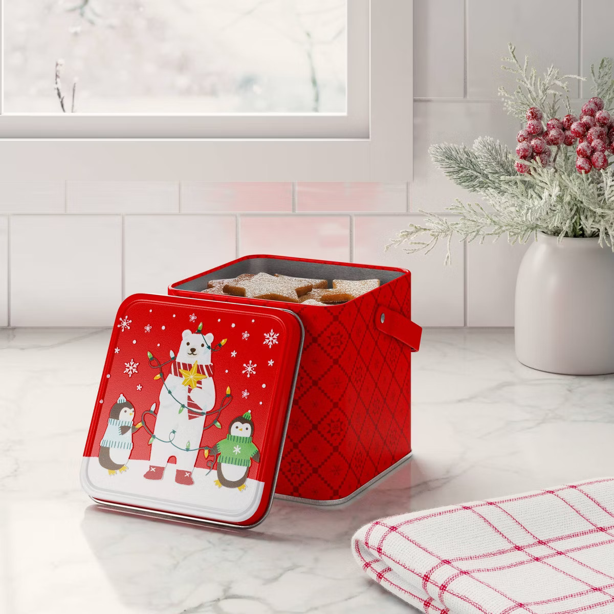 Christmas Penguin/Bear Tin Gift Box - Wondershop™ | Target