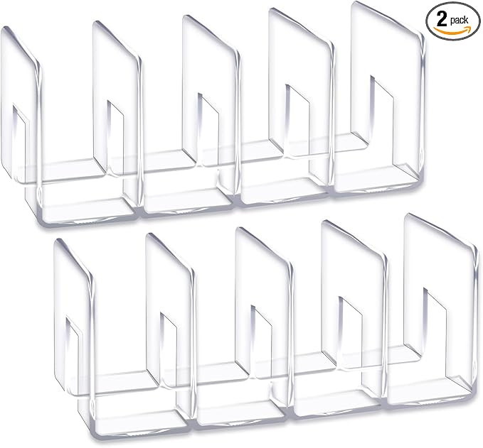 YAGELI Clear Acrylic Desk File Sorter Purse/Handbag Organizer Clutch Divider Mesh Folder Office Supplies Stand Bookshelf (3 Sections) (2Pack-4Sections) | Amazon (US)