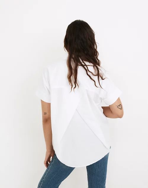 Linen-Blend Courier Pleat-Back Shirt | Madewell