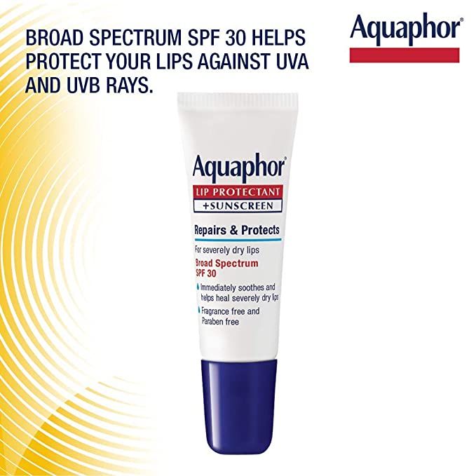 Aquaphor Lip Protectant and Sunscreen Ointment - Broad Spectrum SPF 30 - Relieves Chapped Lips, O... | Amazon (US)