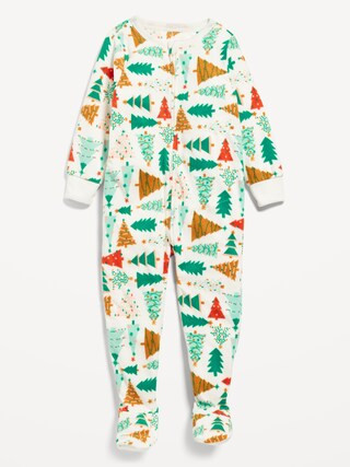 Unisex 2-Way-Zip Microfleece Pajama One-Piece for Toddler & Baby | Old Navy (US)