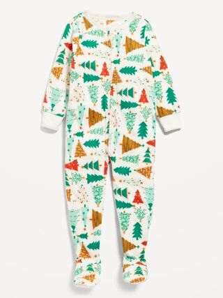 Unisex 2-Way-Zip Microfleece Pajama One-Piece for Toddler &amp; Baby | Old Navy (US)