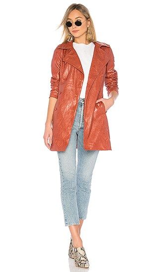 MAJORELLE Melinda Coat in Terracotta Brown | Revolve Clothing (Global)