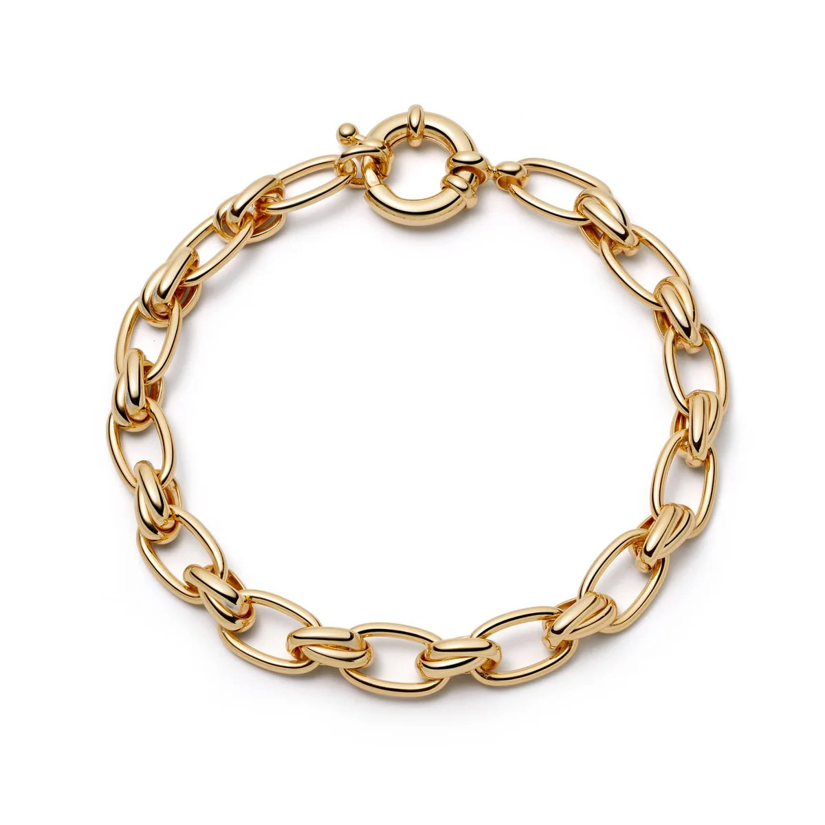 Polly Sayer Vintage Link Chain Bracelet 18ct Gold Plate | Daisy London Jewellery