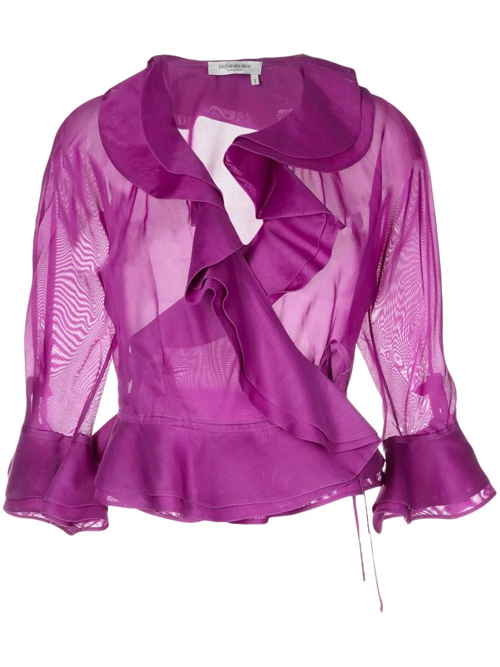 Blusa drappeggiata con maniche a 3/4 | Farfetch Global