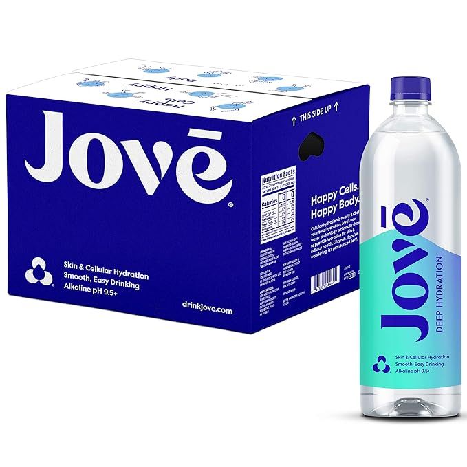 Jove Alkaline pH Water, Skin & Cellular Hydration, pH 9.5+, Smooth & Easy Drinking, 1 Liter (Pack... | Amazon (US)