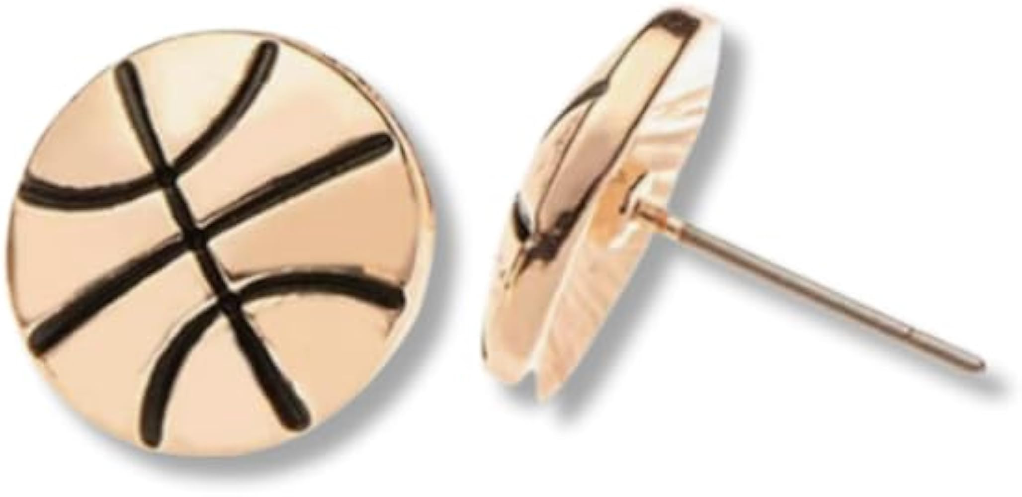 Basketball Earrings - Rose Gold Stud Basketball Jewelry- Ideal Basketball Gifts for Women, Teen a... | Amazon (US)