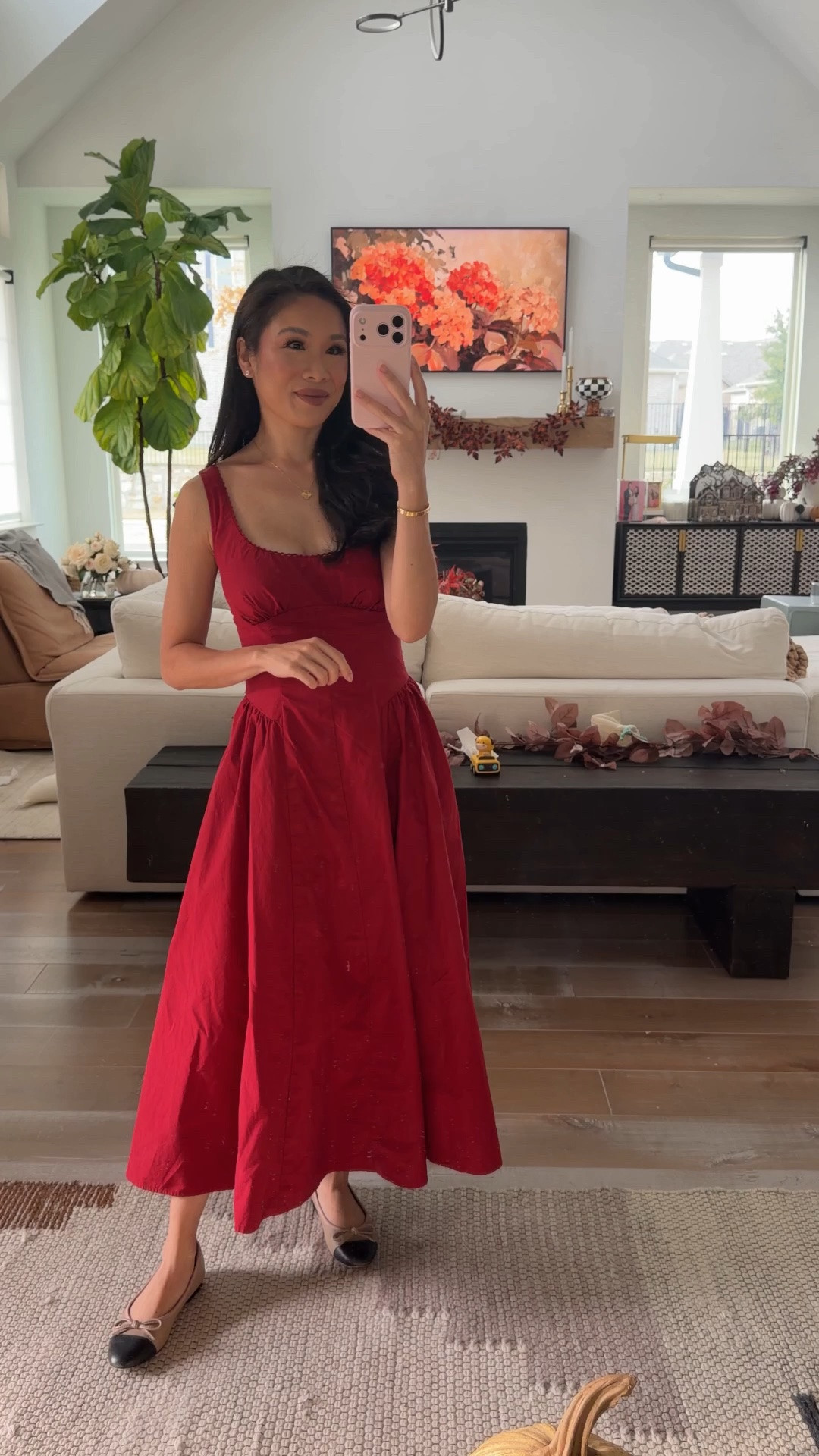 Red cotton dress that’s nursing friendly and perfect for fall! Style with flats or heels to dress it up. Love the cotton material, it has pockets and adjustable straps. Wearing size XS Petite.

#LTKPetite #LTKSeasonal #LTKootd