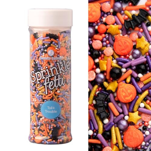 Sweets Indeed Halloween Sprinkles with Bats & Pumpkins, 4 ounces | Amazon (US)