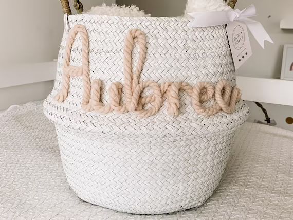 Storage Basket for Nursery  Baby Shower Gift  Personalised | Etsy | Etsy (US)