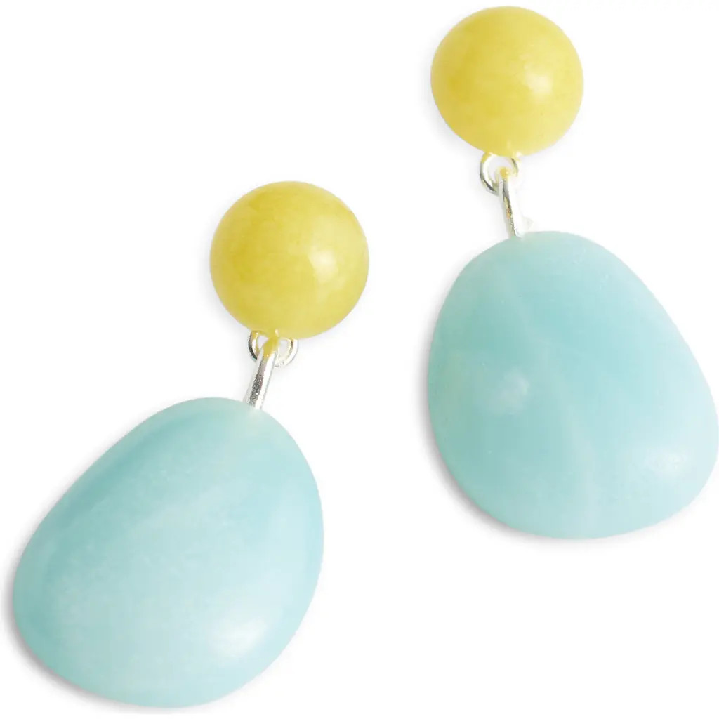 Madewell Stone Double Drop Earrings in Amazonite Multi at Nordstrom | Nordstrom