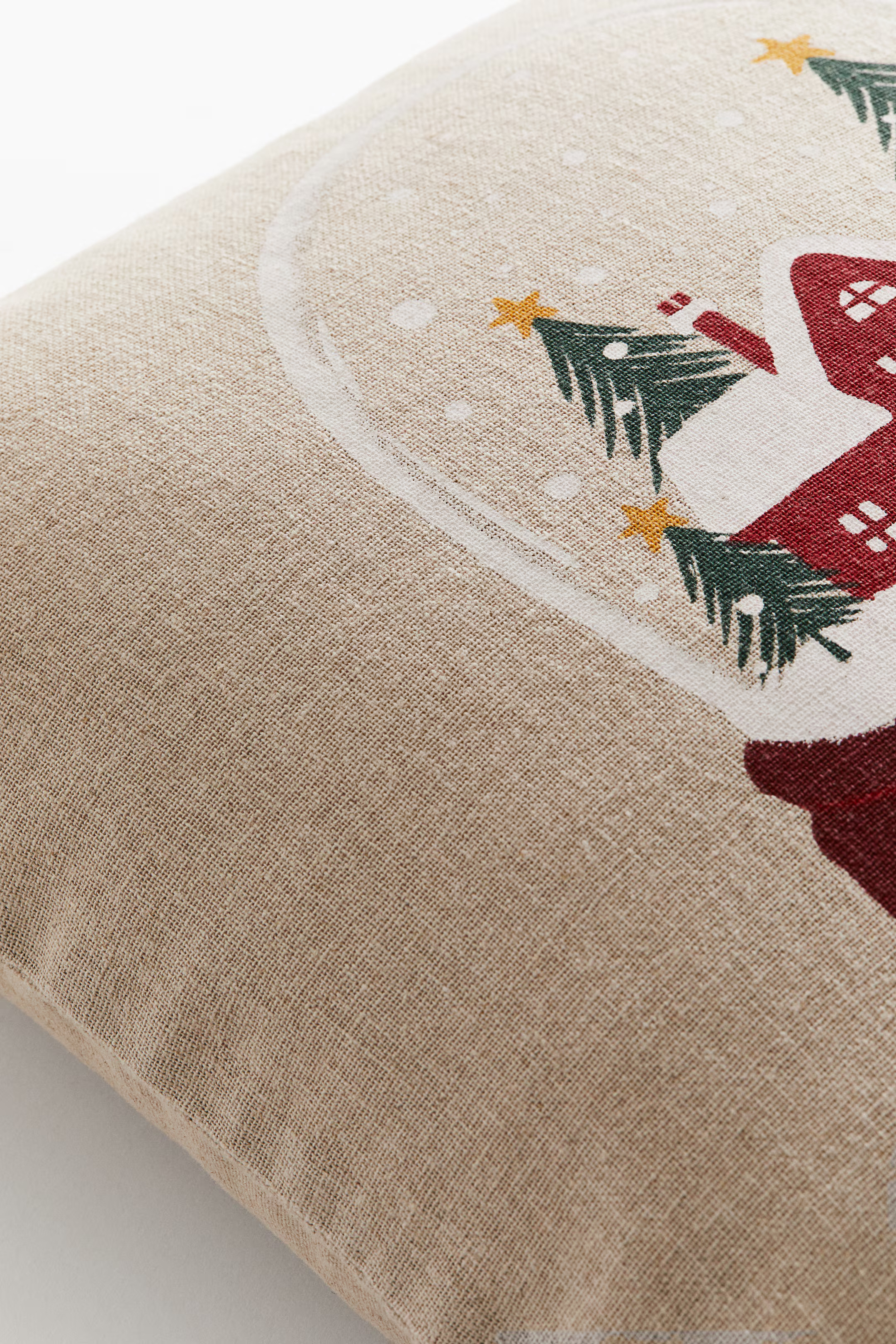 Linen-Blend Cushion Cover - Light beige/Warmest Wishes - Home All | H&M US | H&M (US + CA)