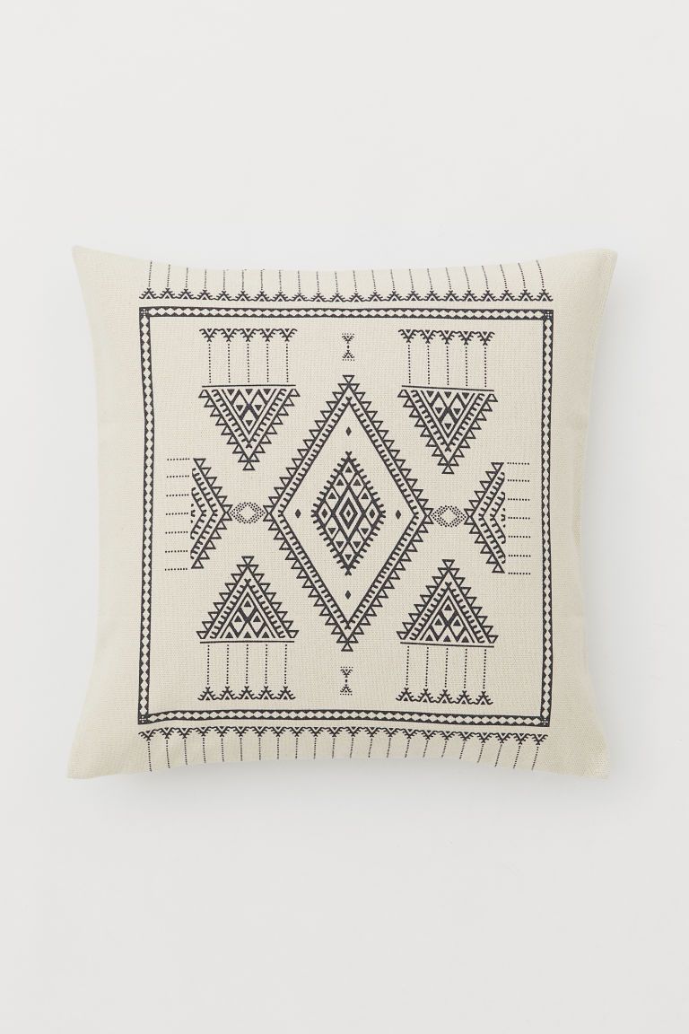 Patterned Cotton Cushion Cover | H&M (US + CA)