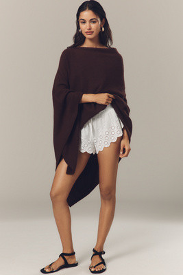 Flat White Lightweight Poncho Sweater | Anthropologie (US)