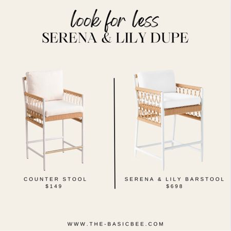 Such a similar Serena and lily barstool for such a steal price! 

Look for less

#LTKsalealert #LTKhome