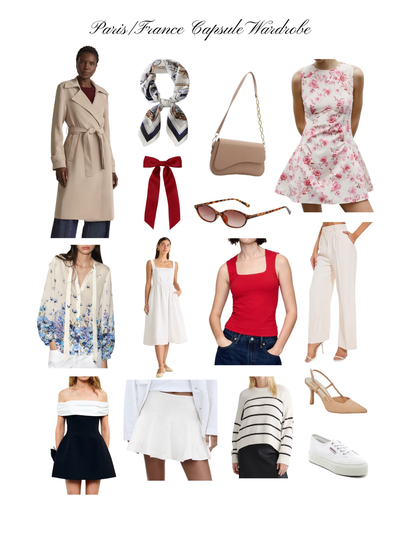 Capsule wardrobe for trip to Paris, France. Dresses not linked and skirt from Zara. Pants from Amazon.

#LTKTravel #LTKFindsUnder100 #LTKSeasonal