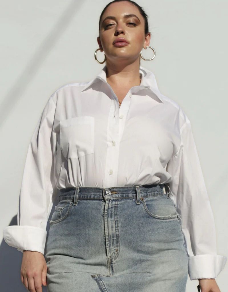 Perfect Oversized Shirt in White | BAACAL Limited, LLC