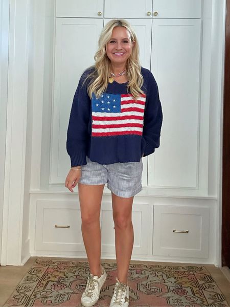 Obsessed with this Americana sweater from social threads. Perfect for summer nights! Wearing a small. Code FANCY10 for 10% off 

#LTKSeasonal #LTKFindsUnder100 #LTKStyleTip