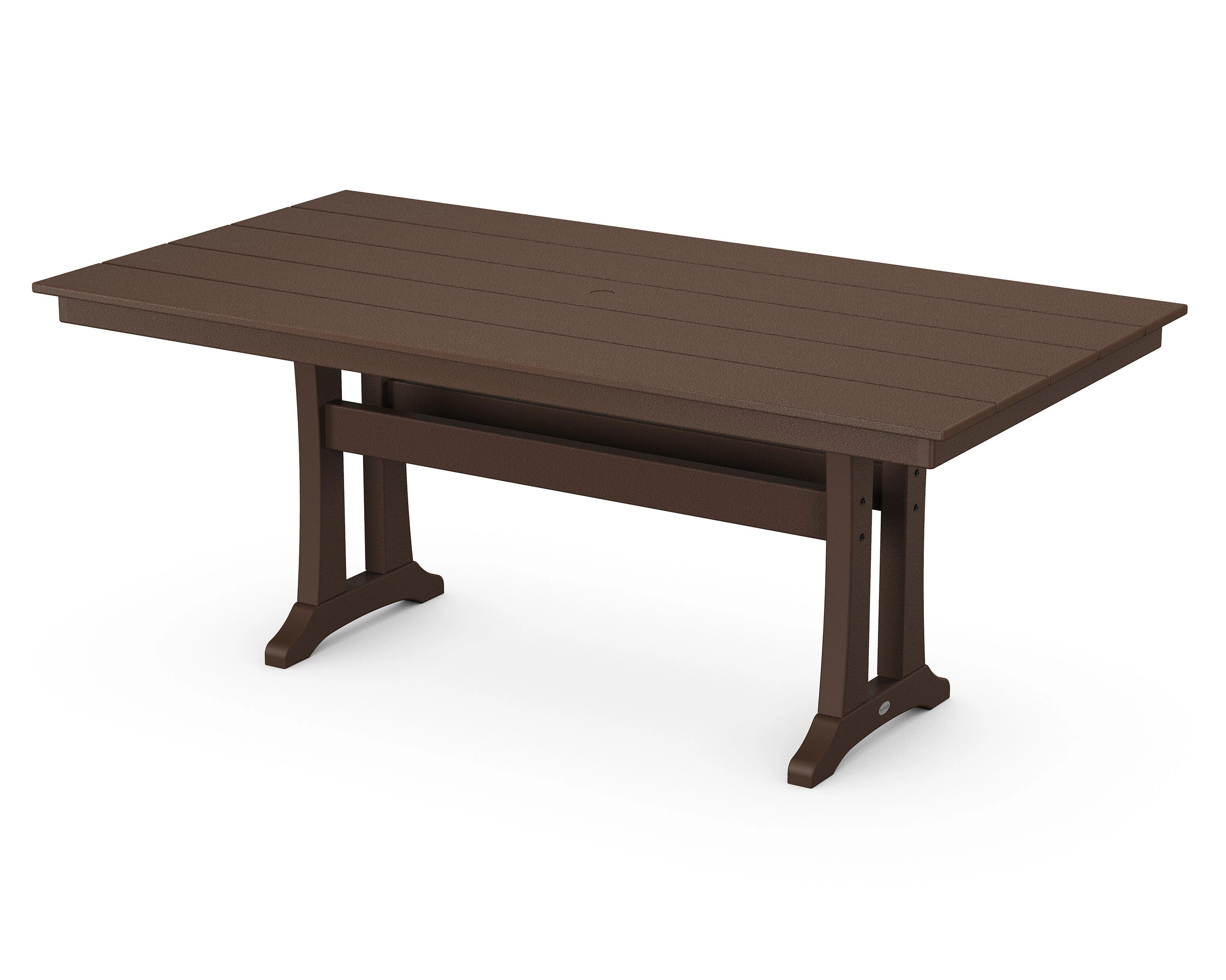 POLYWOOD Tables Rectangle Outdoor Dining Table 37.75-in W x 72.25-in L with Umbrella Hole | PL83-T1L1MA | Lowe's