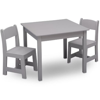 Delta Children MySize Table with 2 Chairs, Gray | Target