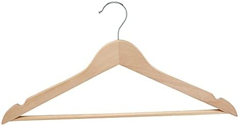 Amazon Basics Wood Suit Clothes Hangers - Natural, 30-Pack | Amazon (US)