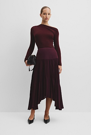 Plisse Midi Skirt | Country Road