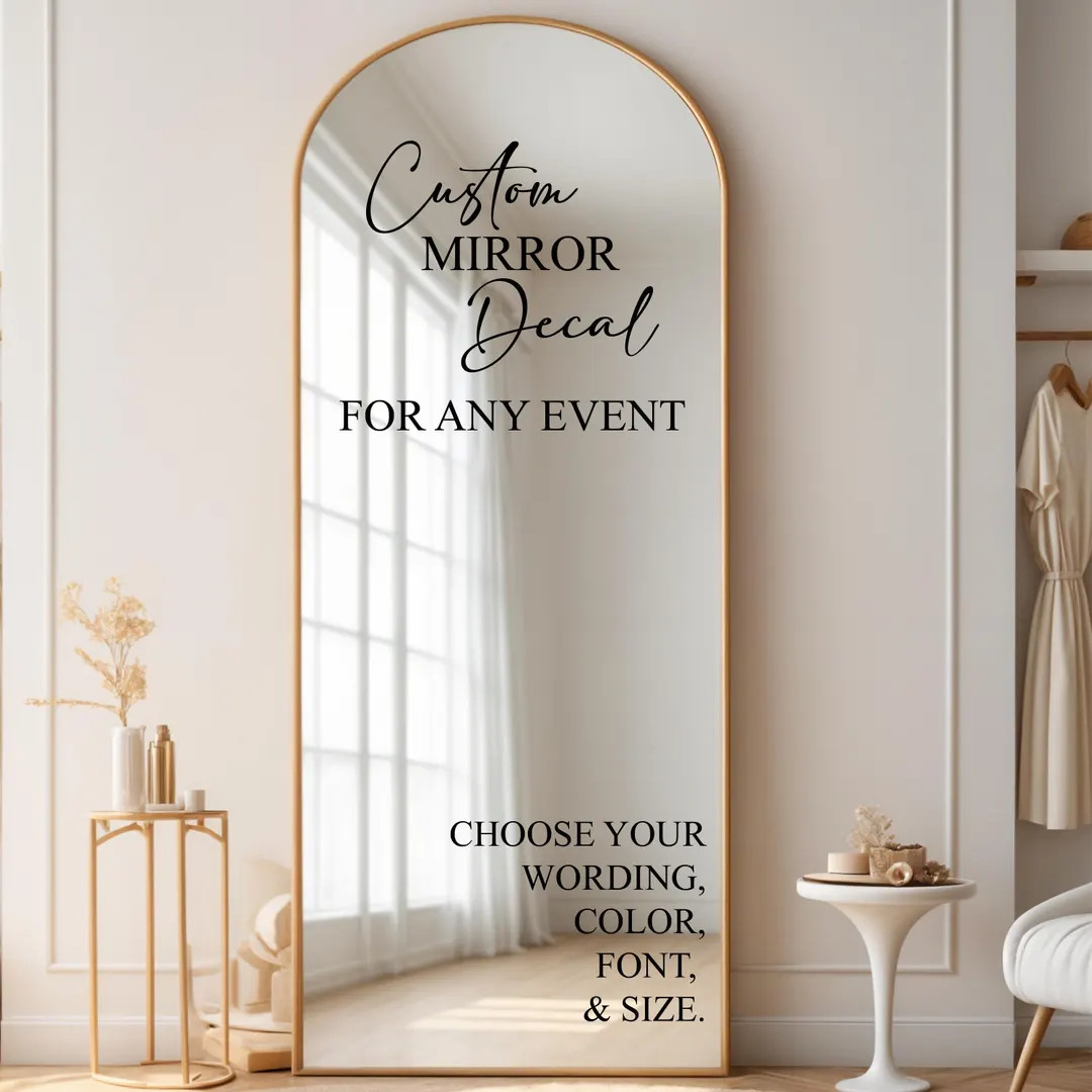 Custom Mirror Decal for Any Event, Bridal Shower Mirror Decal, Birthday Mirror Decal - Etsy | Etsy (Global)