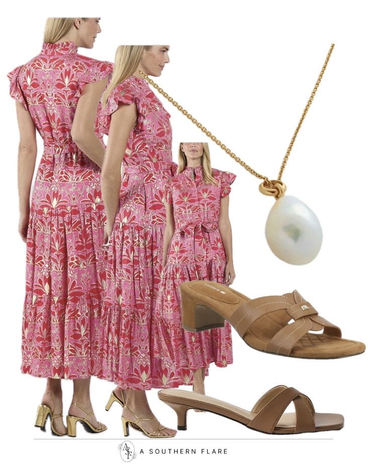 Summer Fashion/ Casual Outfits/ Pearl Necklace/ summer shoes/ Wedding Guest/ Resort wear
