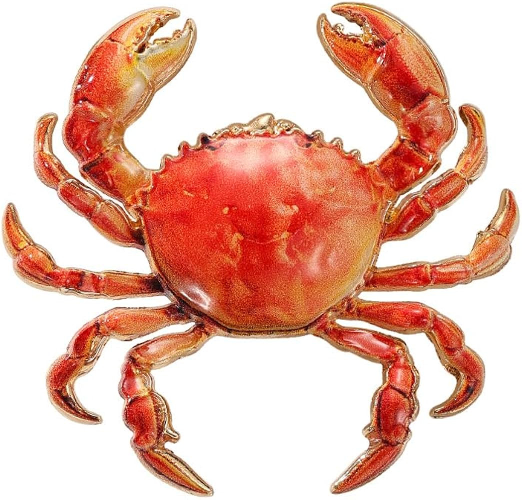 MALOYANVE Crab Brooch Pin for Women Men Vintage Gold Plated Crab Enamel Lapel Pin Ocean Marine An... | Amazon (US)