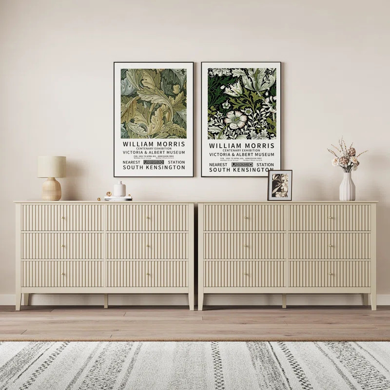 Cydny 6 Drawer 47" W Wood Double Dresser | Wayfair North America