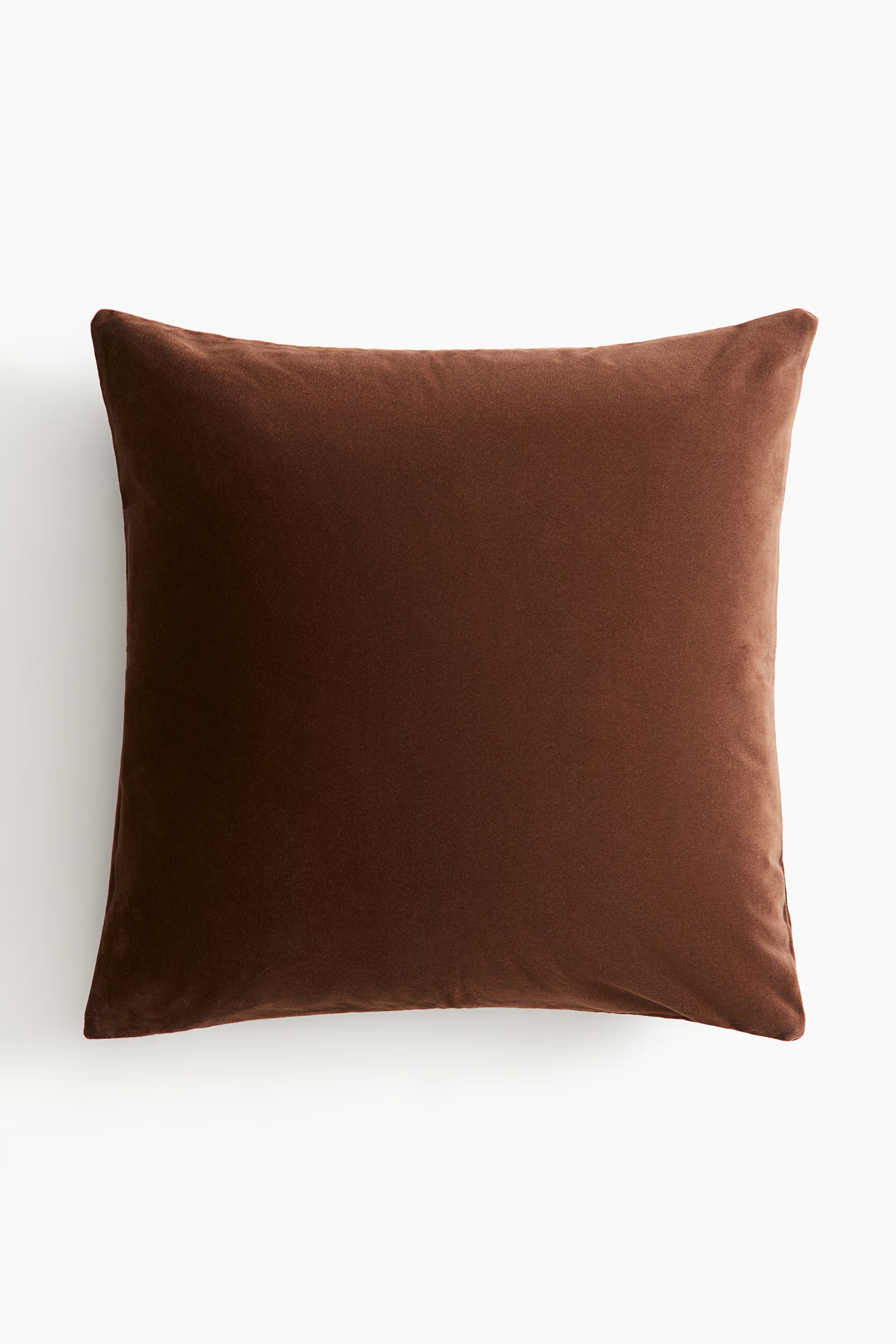 Cotton Velvet Cushion Cover - Brown - Home All | H&M US | H&M (US + CA)