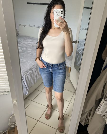 Bodysuit: small (Mica) // strapless sticky bra: B (but I think A would fit better) // watch: rose gold 

Summer Outfit, spring, casual, petite, Amazon finds, Michael Kors jewelry, coin necklace, ootd 

#LTKStyleTip #LTKSeasonal #LTKFindsUnder50