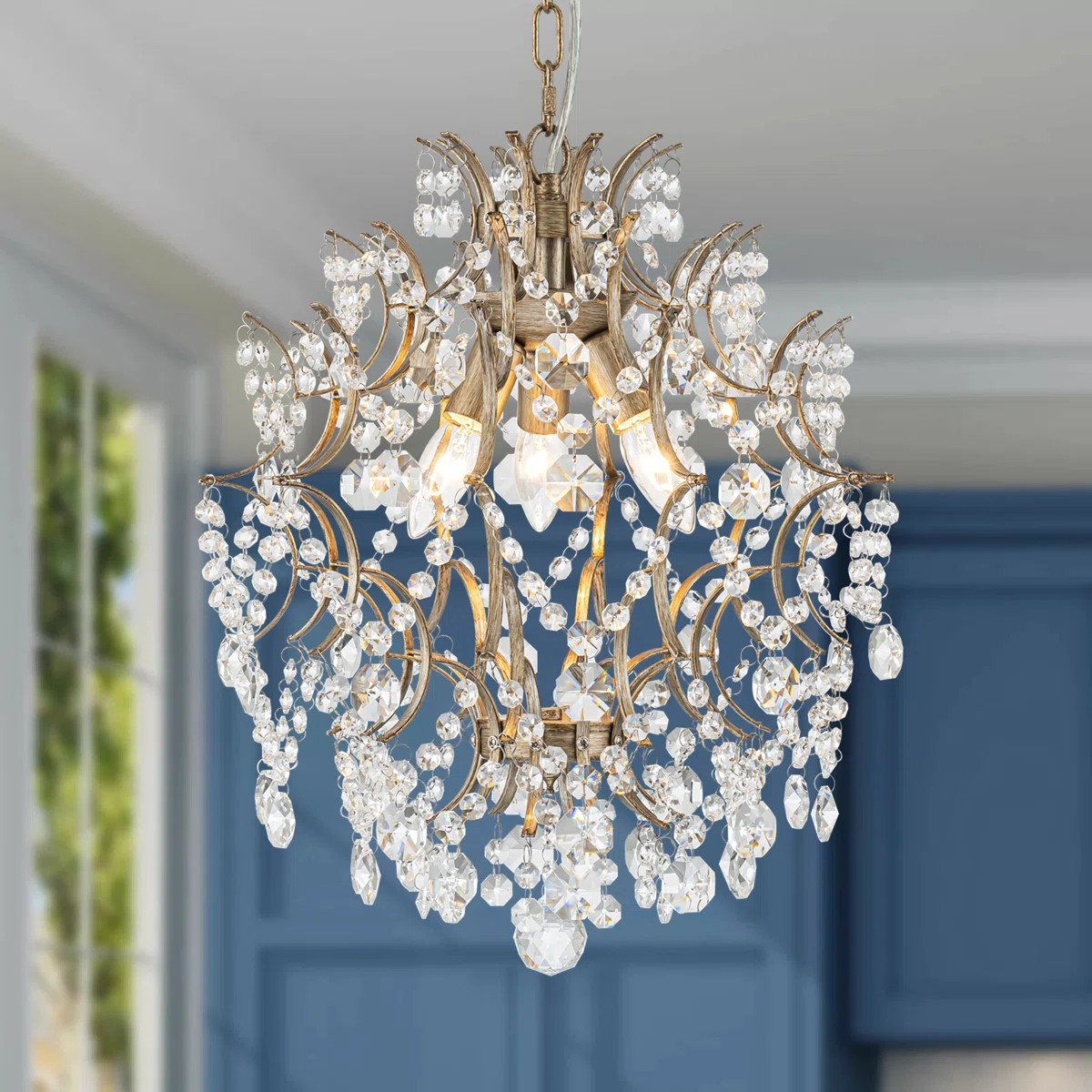 Elonso 3 - Light Dimmable Crystal Chandelier | Wayfair North America
