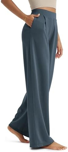 ODODOS Modal Soft Wide Leg Pants for Women High Waist Casual Relaxed Pants with Pockets-27/29"/ 3... | Amazon (US)