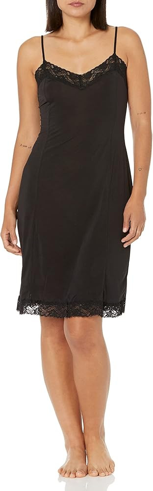 Jones New York Women's Silky Touch 38 Spaghetti Strap Anti-Cling Full Slip W/Lace | Amazon (US)